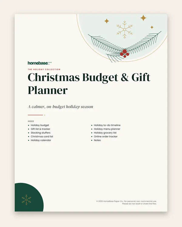 Holiday Season Bundle: Christmas Budget & Gift Planner: Page 1 of 11