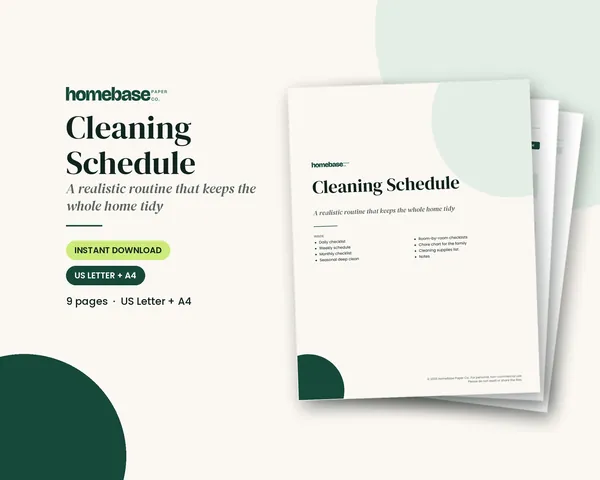 Cleaning Schedule – cover