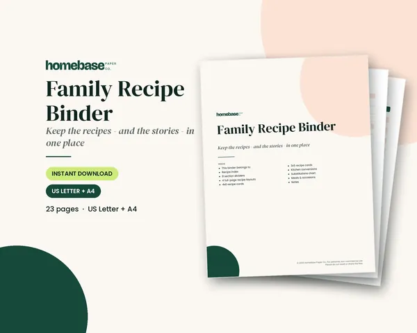 Family Recipe Binder – cover