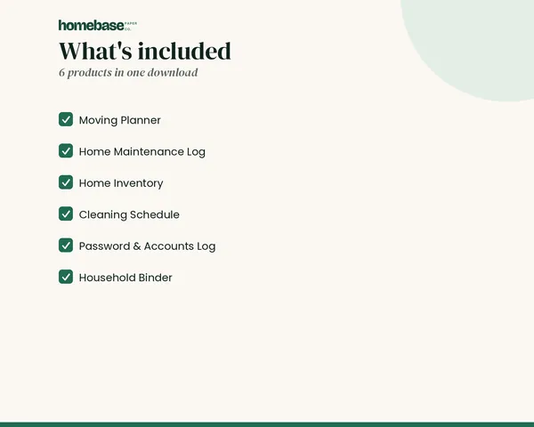 Home Management Bundle – what's included