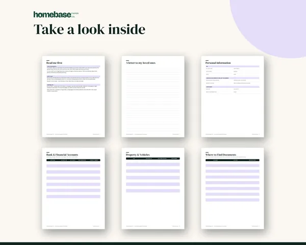 If Something Happens to Me Binder – page preview