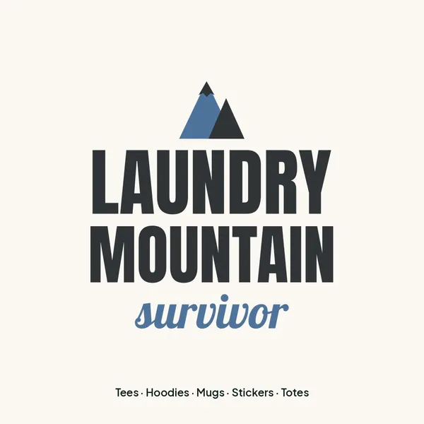 "Laundry Mountain Survivor" design for light products