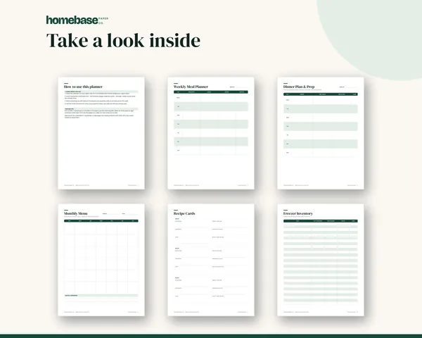 Meal Planner & Grocery List – page preview