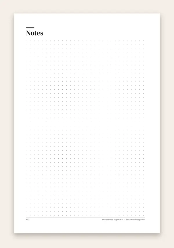 Password Logbook (Paperback): Page 120 of 120