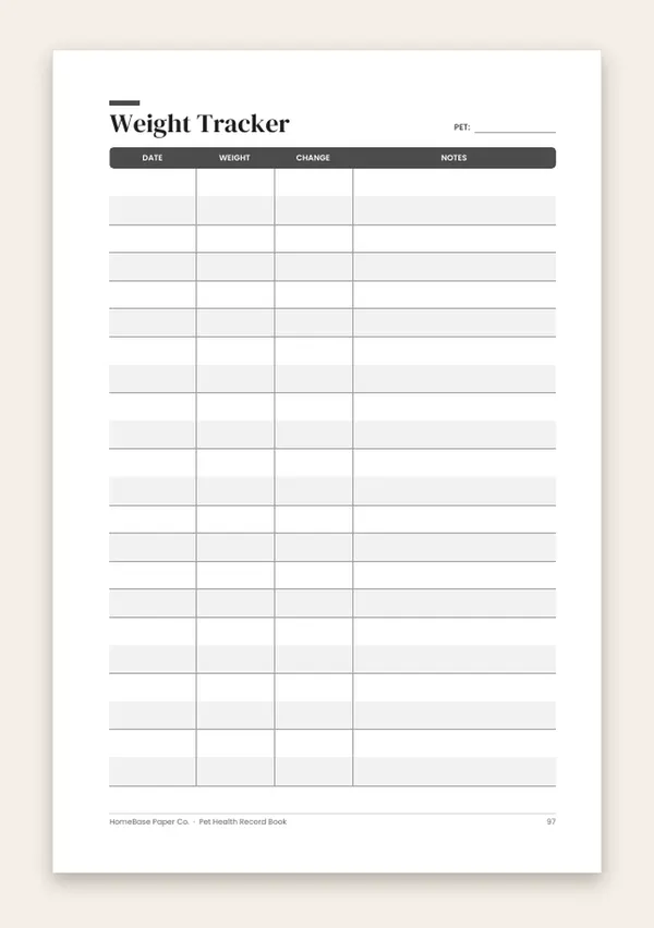 Pet Health Record Book (Paperback): Page 97 of 120