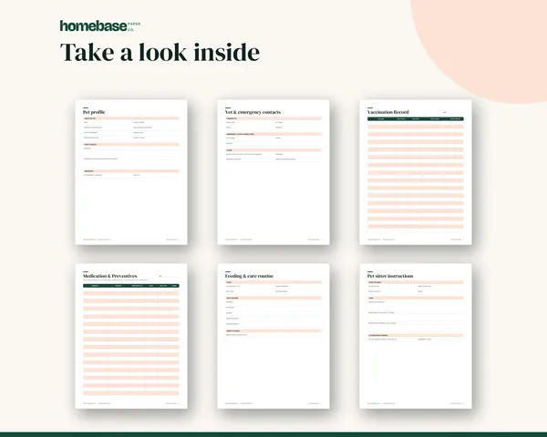 Pet Health Records – page preview