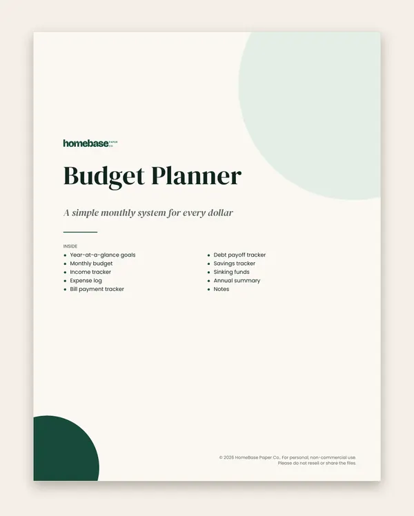 Ultimate Budget Bundle: Budget Planner Printable: Page 1 of 12