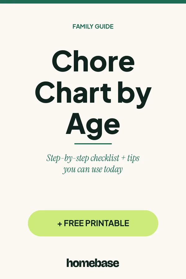 Chore Chart by Age: Age-Appropriate Chores for Kids From Toddlers to Teens - Pinterest graphic