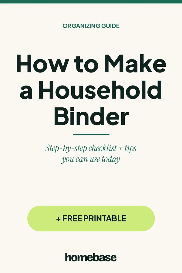 How to Make a Household Binder: What to Include (Section by Section) - Pinterest graphic